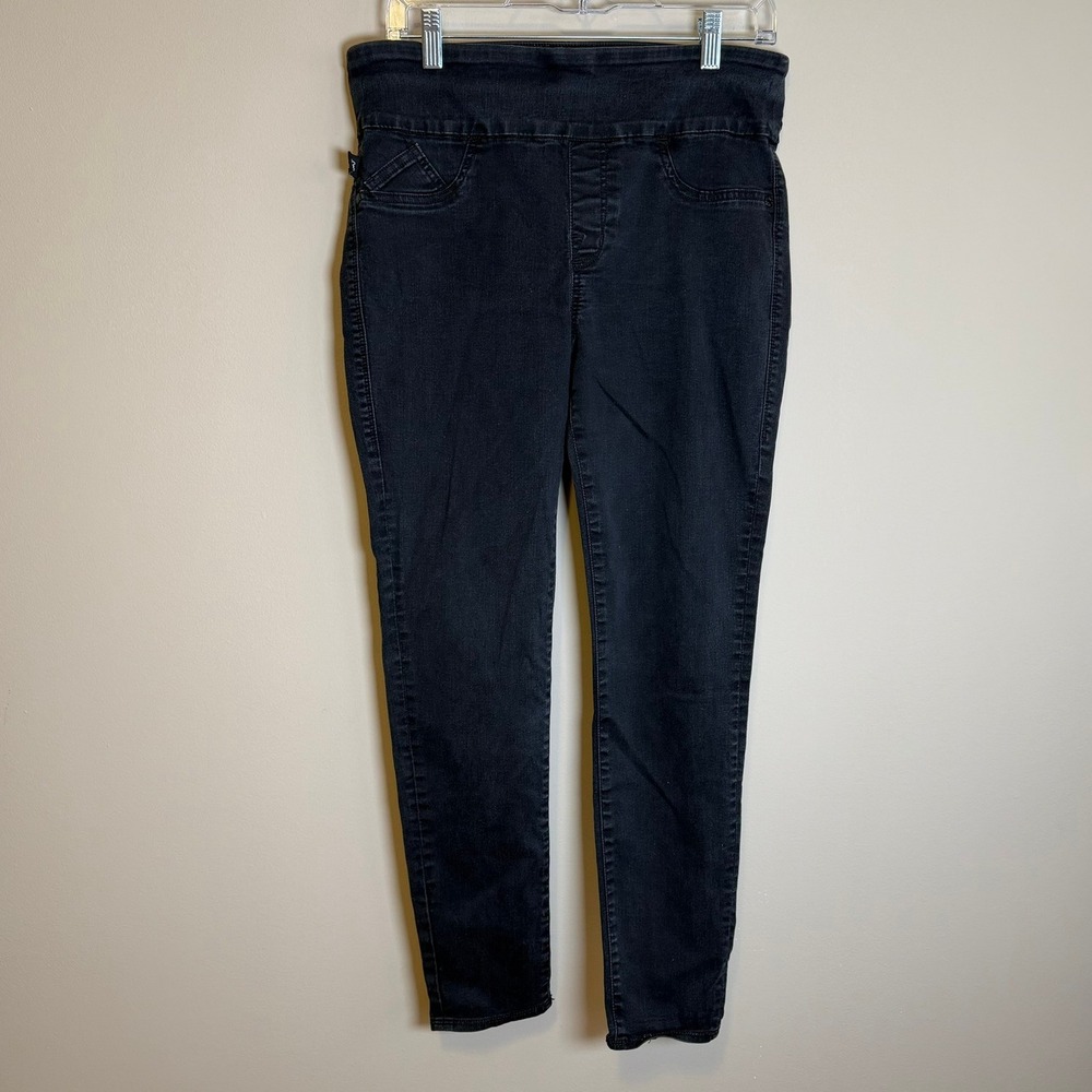 Rock & Republic Denim Rx Jeans Black Pull On Slimming Skinny 14